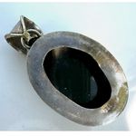 Large Black agate Stone Pendant Photo 1