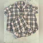 Victoria's Secret Victoria Secret Short Pajama Set Pink Gray Plaid Size Medium EUC Photo 2