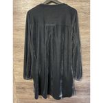 Indigo Soul gray velvet shirt dress size Medium Long sleeve Silver Tunic Photo 6