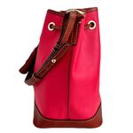 Dooney & Bourke Deep Coral Raspberry Leather Bucket Bag Photo 3