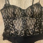 Lulu’s Passionate Beige and Black Sequin Bustier Bodysuit L Size L Photo 5