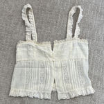 ZARA  Cream offwhite peasant tank top Blouse Photo 0