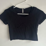 Anwnd Black Ribbed Crop Top Photo 0