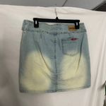 Zana Di Vintage Y2K  Faded Denim Mini Skirt with Belt Y2K Blue Photo 3