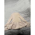 SheIn Beige Ribbed Knit Sweater with Flared Peplum Hem Photo 3