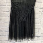 Free People  black mesh tulle crochet front dress small Photo 3