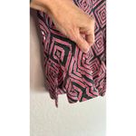 Tory Burch Pink Blue Diamond Shimmer Top Long Sleeve Blouse Geo 70s Disco Party Photo 8