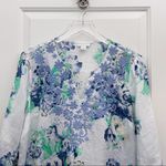 Charter Club  Floral Embroidered Linen Top White M Photo 1