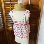 Gianni Bini Red Eyelet Embroidered Blouse Photo 1