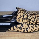 Steve Madden Rylie Mules Women's 8M Leopard Print Cow Hair Vegan Leather Slip On Photo 4