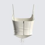 Malia Ivory Lace Up Corset Top Size XS Photo 2