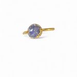 Dainty Raw Druzy Boho Ring‎ Gold Photo 1