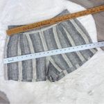 Loft Ann Taylor Striped Linen Blend Shorts Black Cream 4 Photo 6