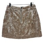 Free People Dust to Dust Crushed Velvet Skirt in Creamy Tan Photo 4