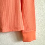 Outdoor Voices  Orange Melon Waffle Crew Neck Long Sleeve Shirt Women's Small NWT Photo 4