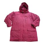 L.L.Bean Vintage Red Burgundy Goose Down Parka Coat removable hood size XL Photo 3
