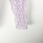 Free People INTIMATELY  Lavender Sheer Long Sleeves Mock Neck Bodysuit Size Small Photo 12