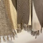 Knox Rose  Neutral Boho Knit Sweater Poncho Size Small Photo 3