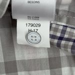 Foxcroft Shirt Womens 18W Blue Gray Plaid Button Up Preppy Casual Work Office Photo 7