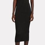 Cushnie Black Floral Jacquard Knit Short Sleeve Midi Dress Size XS Photo 0