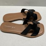 Steve Madden  Madden Girl Shoes Womens Size 6M Black Slide Sandals Slip On Flat Photo 1