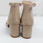 Top Moda Diamond-1 Rose Gold Glitter Block Heel Ankle Strap Sandals Size 8 Photo 4