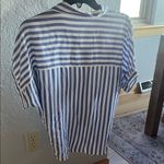 BeachLunchLounge Blue and White Striped Casual Shirt Photo 3