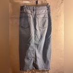 Denim Jean Blue Maxi Skirt by Hunter&Brown high front split frayed summer casual Size M Photo 5