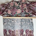 Angie NWT  Floral Paisley Kimono Small Multicolor Open Front Lightweight Boho Photo 6