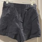 Madewell Waffle Gauzy PullOn High Rise Wide Leg elastic waist Shorts pockets S Photo 2