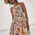 Free People  Deserted Island Mini Dress | Rainforest Combo size small NWT Photo 0