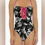 Trina Turk  Lennox Bandeau Lace Up One Piece Swimsuit Photo 1