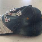Las Vegas vibe denim cap with rhinestones and pearl detailing streetwear hat Photo 1