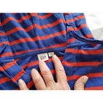 Gap  Red Blue Long Sleeve V-Neck Cotton Hoodie Womens Sz (S) Photo 5