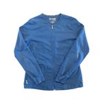 Grey’s Anatomy Barco Women’s Scrub Jacket Blue Zip Front Stretch Size S GRSW873 Photo 2