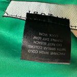 Natori  Green Satin Pajama Top with White Piping Photo 9