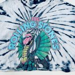 Rolling Stones Shirt cropped Women's Size M Divided White Cotton Band Tee Tie Dyed Cool Photo 2