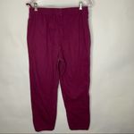 Vintage Cotton Pull On Pants Jeans Maroon Sz 16 Purple Photo 4