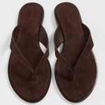 Reformation  Jessie Thong Sandal in Espresso Suede Photo 0