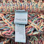 Chico's  Knit Poncho Sweater shimmer lurex puana one size Photo 5