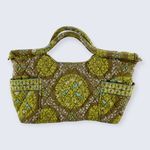 Vera Bradley Gabby Sittin' in a Tree Green Brown Birds 3" Handle Hand Bag $68 Photo 0