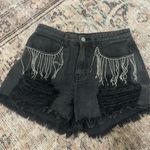 VICI Black Denim Rhinestone Jean Shorts  Photo 2
