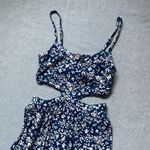 Aerie Floral Cut Out Waist Wide Leg Jumpsuit Size XS Photo 3