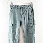 American Eagle  High Rise Straight Leg Cargo Pants Green 4 Photo 5