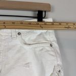 Free People We the White Sashed & Relaxed Frayed Hem Denim Shorts Sz 25 Festival Photo 5