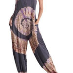 KATHMANDU Tie Dye Baggy JUMPSUIT OS Boho Peasant Hippie Purple Size undefined Photo 0