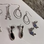 Lot Of 4 Costume Jewelry Pierced Earrings Mostly Dangle Mix Photo 6