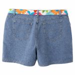 Riders By Lee Rider by Lee 20W Bermuda Denim Shorts w/ Floral Belt — Modest Fit, NWT Photo 1