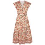 Veronica Beard NWT  Lexington Midi Floral Dress Off-White MulticolotSize 2 Photo 8