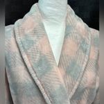 Sonoma  Short Fleece Bathrobe Women's Small Pink Gray Plaid Soft Cozy Belted Photo 1